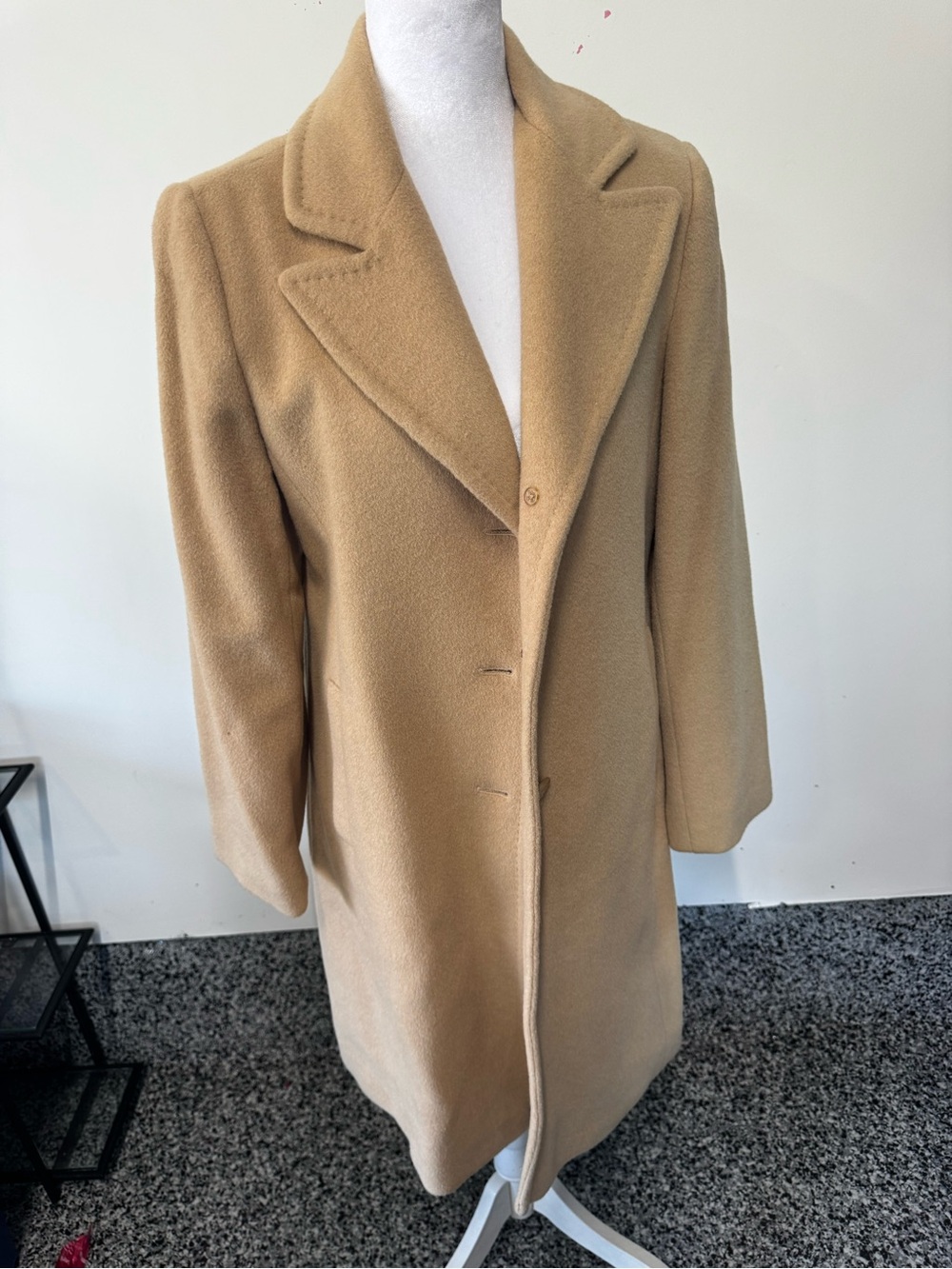 Vintage Larry Levine 100% Camel Hair Coat 8P